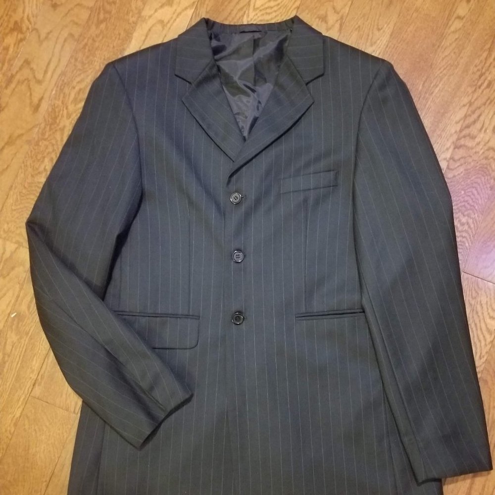 Vintage equestrian jacket, men's size 40, Navy blue pinstripe